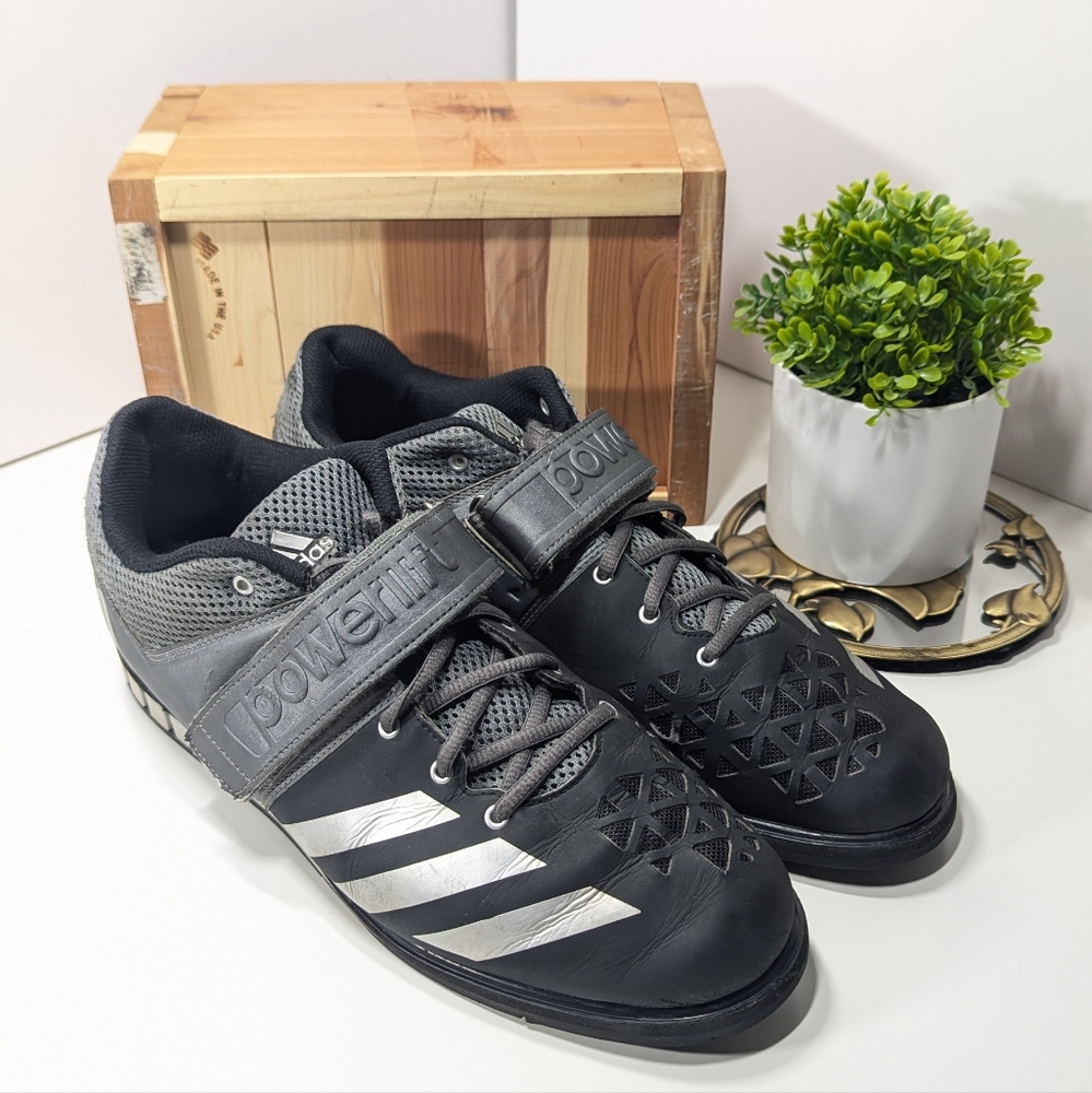 Adidas Powerlift 3 Men's 12.5 Shoe Black/ Grey & White